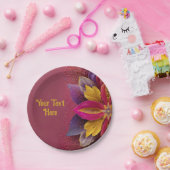 Elegant Floral Wedding Papieren Bordje (Feest)