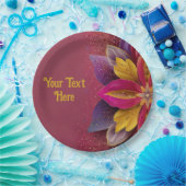 Elegant Floral Wedding Papieren Bordje (Feest)