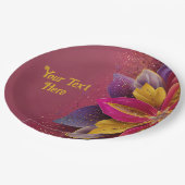 Elegant Floral Wedding Papieren Bordje (Gekanteld)