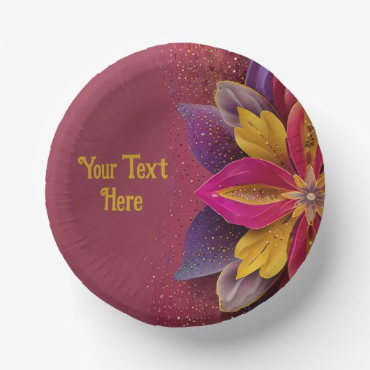 Elegant Floral Wedding Papieren Kommen (Voorkant)