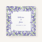 Elegant Floral Wedding Periwinkle Chic Guest Book Notitieboek (Voorkant)