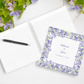 Elegant Floral Wedding Periwinkle Chic Guest Book Notitieboek