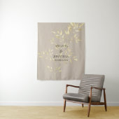 Elegant Floral Wedding Photo Booth Backdrop Wandkleed (In situ)