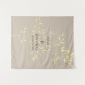 Elegant Floral Wedding Photo Booth Backdrop Wandkleed (Voorkant (horizontaal))