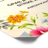 Elegant Floral Wedding Photo Booth Sign Poster (Hoek)