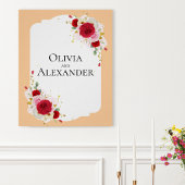 Elegant Floral Wedding Poster Sign