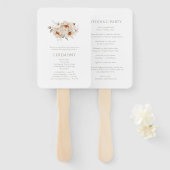 Elegant Floral Wedding Program Handwaaier (Voorkant en achterkant)