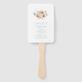 Elegant Floral Wedding Program Handwaaier (Voorkant)