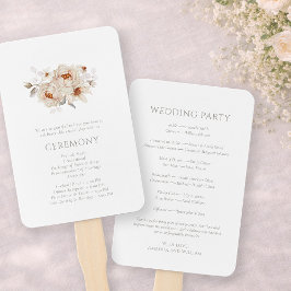 Elegant Floral Wedding Program Handwaaier