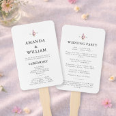 Elegant Floral Wedding Program Handwaaier