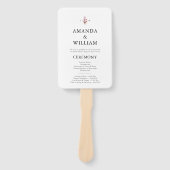 Elegant Floral Wedding Program Handwaaier (Voorkant)