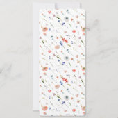 Elegant Floral Wedding Program Kaart (Achterkant)