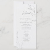 Elegant Floral Wedding Programme (Voorkant)