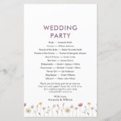 Elegant Floral Wedding Programme (Achterkant)