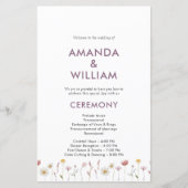 Elegant Floral Wedding Programme (Voorkant)