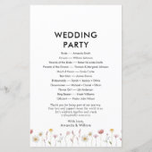 Elegant Floral Wedding Programme (Achterkant)