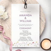 Elegant Floral Wedding Programme