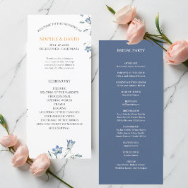 Elegant Floral Wedding Programme
