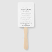 Elegant Floral Wedding Programme Handwaaier (Achterkant)