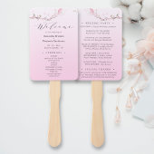Elegant Floral Wedding Programme Handwaaier
