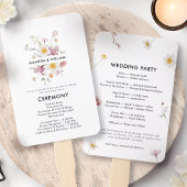 Elegant Floral Wedding Programme Handwaaier