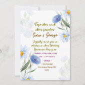 Elegant Floral Wedding Reception Invitations  Kaart (Voorkant)