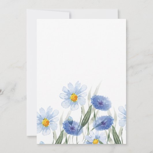 Elegant Floral Wedding Reception Invitations  Kaart (Achterkant)