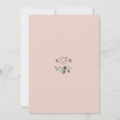 Elegant Floral Wedding Reception Slechts Uitnodigi Kaart (Achterkant)