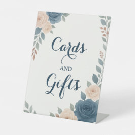 Elegant Floral Wedding Reclamebord Met Voetstuk