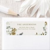 Elegant Floral Wedding Return Address Label  (Insitu)