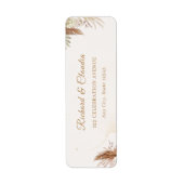 Elegant Floral Wedding Return Address Label  (Voorkant)