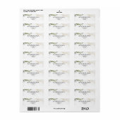 Elegant Floral Wedding Return Address Label  (Full Sheet)