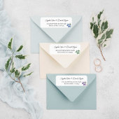 Elegant Floral Wedding Return-adres Etiket