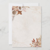 Elegant Floral Wedding romantic Invitation templat Kaart (Achterkant)