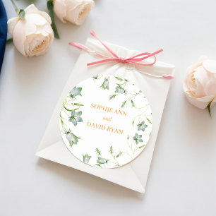 Elegant Floral Wedding Ronde Sticker