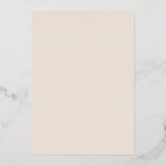 Elegant Floral Wedding Roos Gold Foil Uitnodiging (Achterkant)