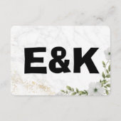 Elegant Floral Wedding RSVP Card  (Achterkant)