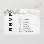 Elegant Floral Wedding RSVP Card  (Voorkant)