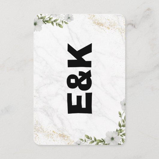 Elegant Floral Wedding RSVP Card  Kaartje (Achterkant)