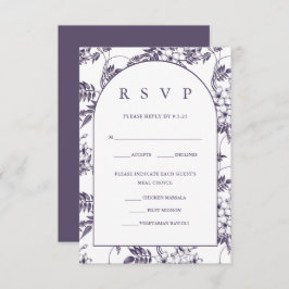 Elegant Floral Wedding RSVP Kaartje