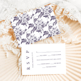 Elegant Floral Wedding RSVP Kaartje