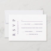 Elegant Floral Wedding RSVP Kaartje (Voorkant)