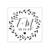 Elegant Floral Wedding Rubberstempel (Afrduk)