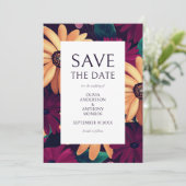 Elegant Floral Wedding Save the Date (Staand voorkant)