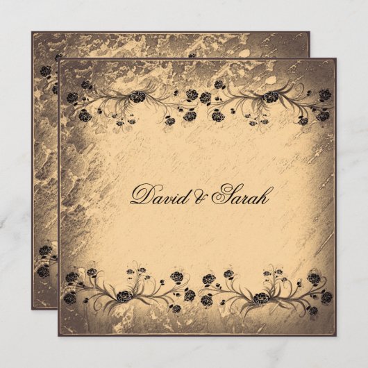 Elegant  Floral Wedding Save the Date (Voorkant / Achterkant)
