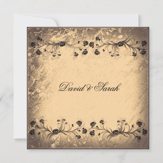 Elegant  Floral Wedding Save the Date (Voorkant)