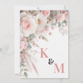 Elegant Floral Wedding Save The Date (Achterkant)