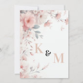 Elegant Floral Wedding Save The Date (Achterkant)