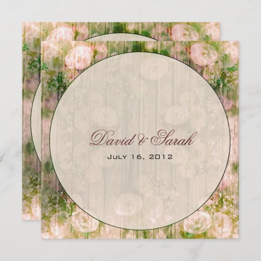 Elegant  Floral Wedding Save the Date (Voorkant / Achterkant)