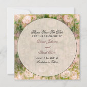 Elegant  Floral Wedding Save the Date (Achterkant)